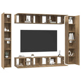 TV Cabinet Set 10 pcs Artisan Oak Engineered Wood 3393152