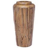 285210 Decoration Vase 40x80 cm Solid Teak Wood