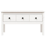 Coffee Table White 102x49x55 cm Solid Wood Pine 820942