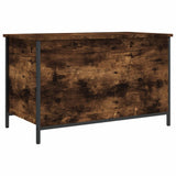 Storage Bench Smoked Oak 80x42.5x50 cm Engineered Wood 839015