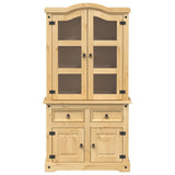Glass Display Cabinet Corona 100x48.5x179 cm Solid Wood Pine 4005681