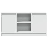 TV Cabinet with LED White 100x34x50 cm Engineered Wood 852187