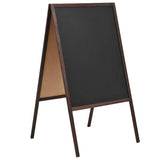 Double-sided Blackboard Cedar Wood Free Standing 60x80 cm 246428