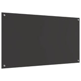Kitchen Backsplash Dark Grey 110 x 60 cm Tempered Glass 42001312