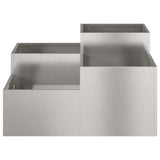 Garden Planter Silver 100 x 100 x 48 cm Stainless steel 865852