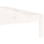 Bed Frame without Mattress White Solid Wood Pine 90x200cm 810351
