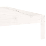 Bed Frame without Mattress White Solid Wood Pine 90x200cm 810351