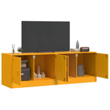 TV Cabinets 2 pcs Mustard Yellow 67x39x44 cm Steel 841638