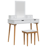 Dressing Table Set FAUSKE 5 pcs White 100 x 50 x 143 cm 3438595