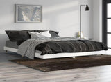 Bed Frame without Mattress High Gloss White 140x190 cm 832175