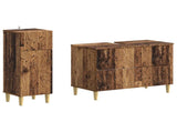 2 Piece Bathroom Cabinet Set DELFT Old Wood Engineered Wood 3417709