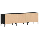 TV Cabinet Black Oak 150 x 30 x 44.5 cm Engineered Wood 862878