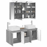 Bathroom Cabinet Set 4 pcs Grey Sonoma Engineered Wood 3406380