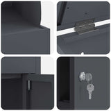 Parcel Drop Box with Storage Anthracite 47.5 x 38 x 59 cm Steel 874942