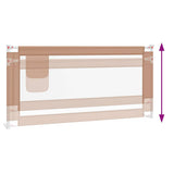 Toddler Safety Bed Rail Taupe 190x25 cm Fabric 10223