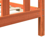 Bed Frame with Headboard 2 pcs Wax Brown 205.5 x 185.5 x 100 cm 3418137