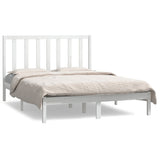 Bed Frame without Mattress White 140x190 cm Solid Wood Pine 3106619