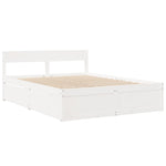 Bed Frame without Mattress White 160x200 cm Solid Wood Pine 3282343