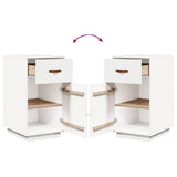 Desk Cabinet White 40x50x75 cm Solid Wood Pine 820098