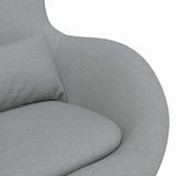 Egg Chair Light Grey 63 x 73 x 90 cm Fabric 42002736