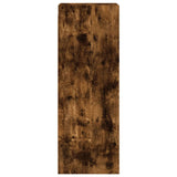 Wall Cabinet with Glass Doors Smoked Oak 35x37x100 cm 836487