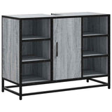 Bathroom Sink Cabinet Grey Sonoma 80x33x60 cm Engineered Wood 849292