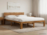 Double Bed Frame with Headboard ROSTOCK Natural 140 x 190 cm 3405444