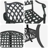 Garden Dining Set 7 pcs Black Aluminium 3334697
