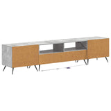 5 Piece LED TV Cabinet Concrete Grey Engineered Wood 3416922