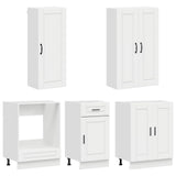 Kitchen Unit PORTO 5 pcs High Gloss White Engineered Wood 3438289
