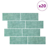 Decorative Stickers 20 pcs Grey Green 29 x 21 cm 42021246