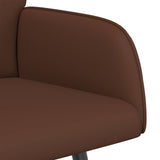 2 Seater Sofa with Metal Legs 2-Seater Brown Faux Leather 42051009