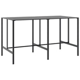 11 Piece Garden Bar Set Black Powder-coated Steel 3283755