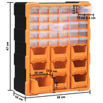 ZNTS Multi-drawer Organiser with 39 Drawers 38x16x47 cm 149603