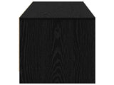 TV Cabinet with LED Black Oak 140 x 34 x 40 cm Engineered Wood 8006558