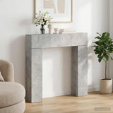 Fireplace Surround Concrete Grey 102 x 18 x 100.5 cm 8006601