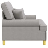 XXL Armchair with Cushions Cloud Grey Fabric 42043517