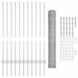 Welded Wire Fence 25 x 1 m Hot-Dip Galvanised Steel 3336998