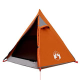Camping Tent Dome 2-Person Grey and Orange Waterproof 94321