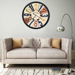 ZNTS Wall Clock Metal 60 cm Multicolour 283863