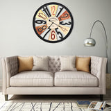 ZNTS Wall Clock Metal 60 cm Multicolour 283863