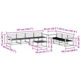 Outdoor Sofa Set 8 pcs Natural Solid Acacia Wood 3367302