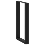 Bar Table Legs U-Shaped 2 pcs Black 40x cm Steel 4013216