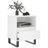 ZNTS Bedside Cabinet White 40x35x50 cm Engineered Wood 830636