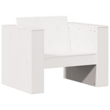 Garden Lounge Set White Solid pine wood Medium Seats Many 3216896