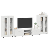 TV Cabinet Set with Drawer FLORIN 3 pcs White Engineered Wood 3397934