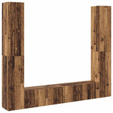 Wall Mounted TV cabinets 6 pcs Old Wood Engineered Wood 3328985