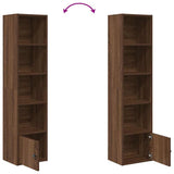 Bookcase Brown Oak 31x24x127 cm Engineered Wood 860352