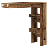 ZNTS Wall Bar Table Old Wood 102x45x103.5 cm Engineered Wood 856860