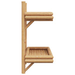 ZNTS Wall Shelf 2-Tier 45x26x60 cm Bamboo 4106587